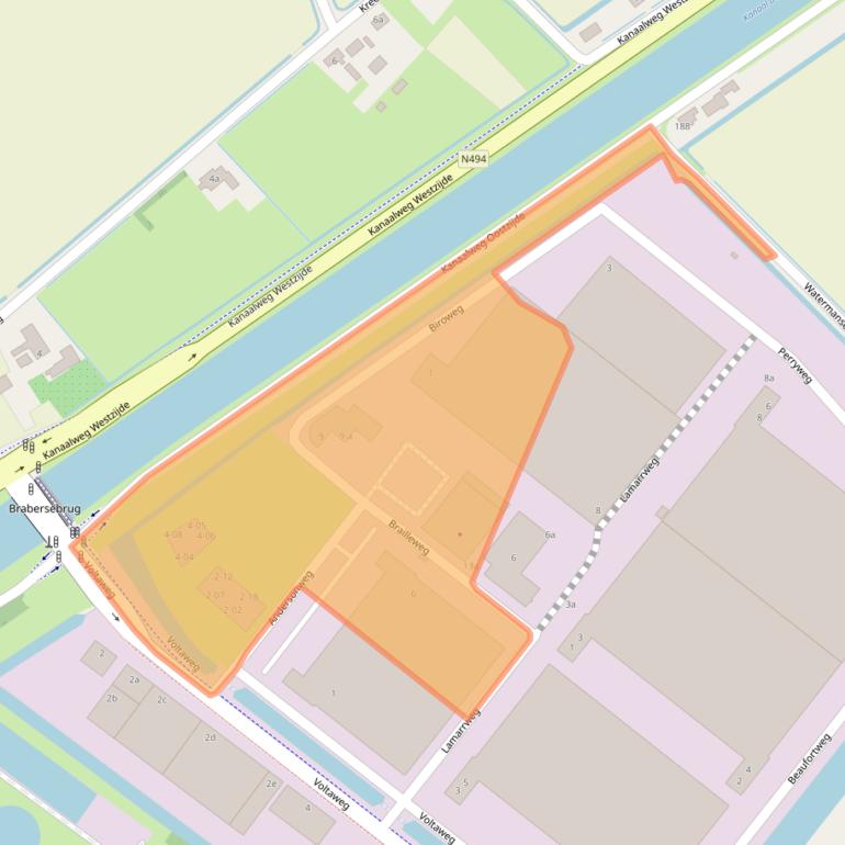 Kaart van postcodegebied 3225KE.