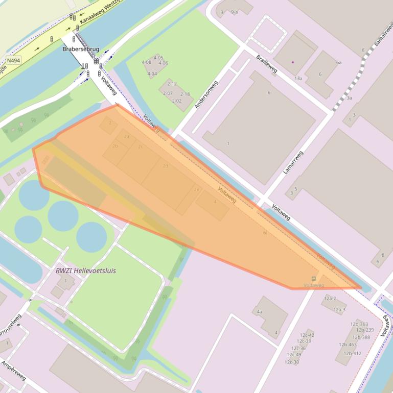 Kaart van postcodegebied 3225LA.