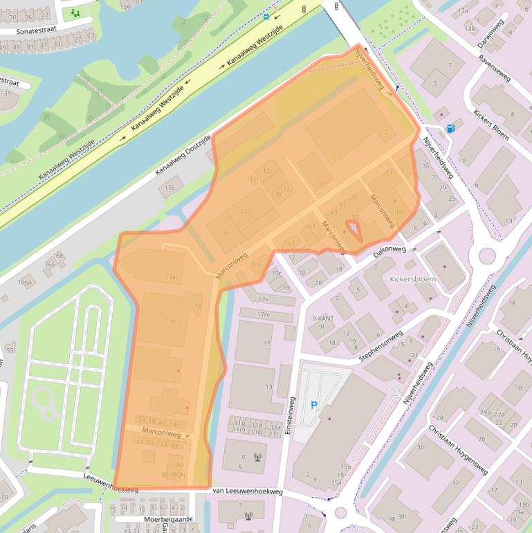 Kaart van postcodegebied 3225LV.