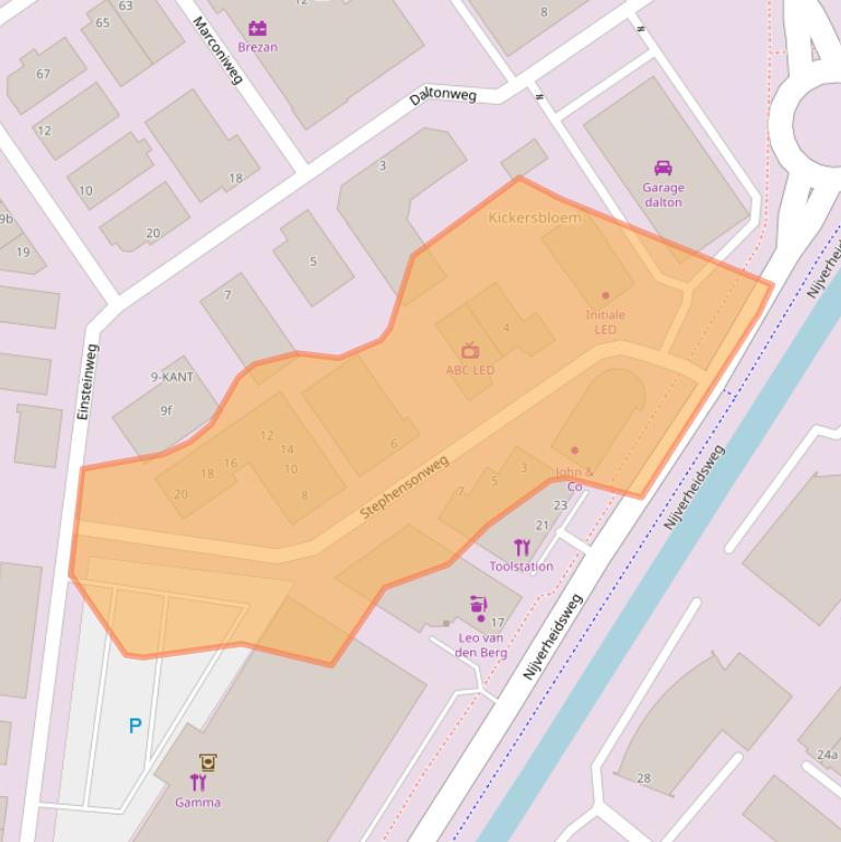 Kaart van postcodegebied 3225LW.