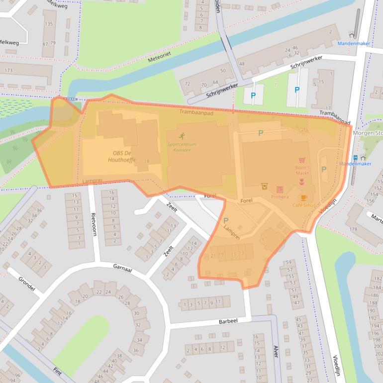 Kaart van postcodegebied 3225PA.