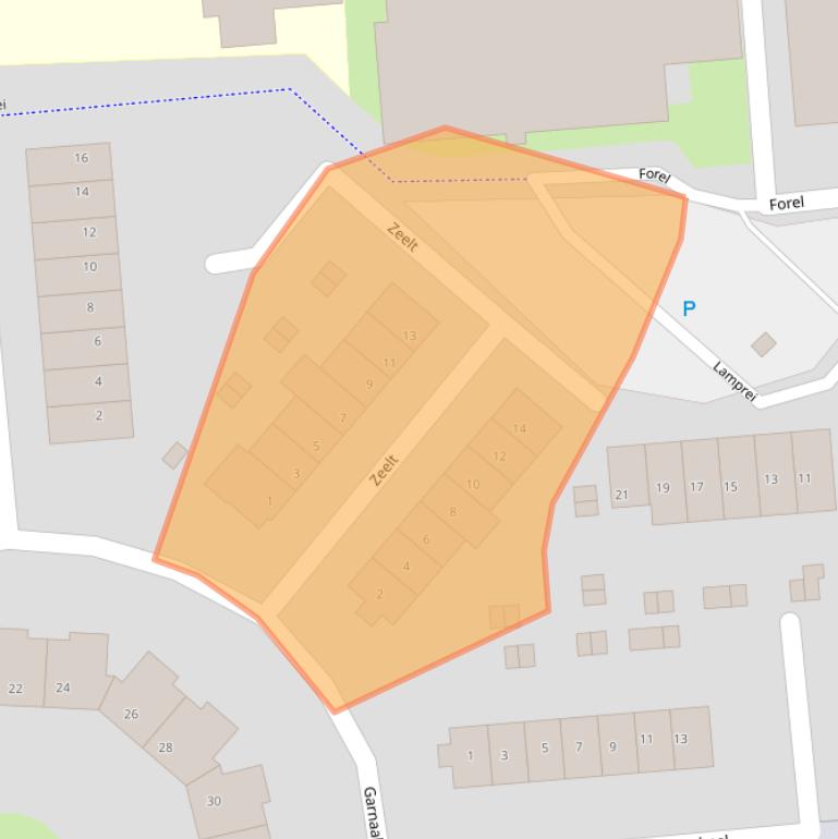 Kaart van postcodegebied 3225PJ.