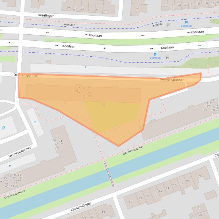 Kaart van postcodegebied 3225SG.