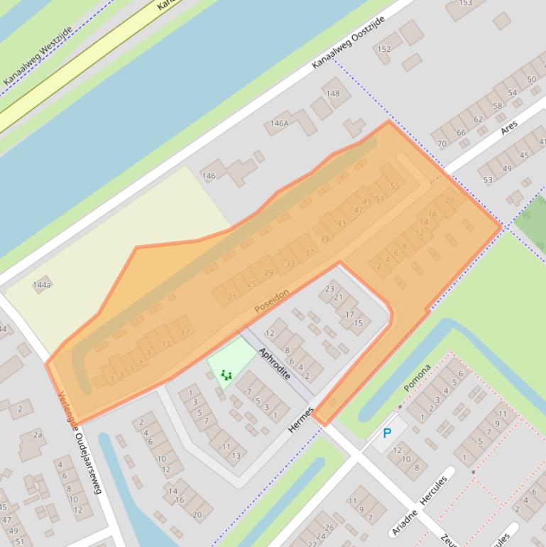 Kaart van postcodegebied 3225TH.