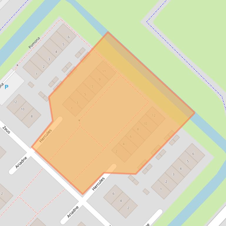 Kaart van postcodegebied 3225TM.