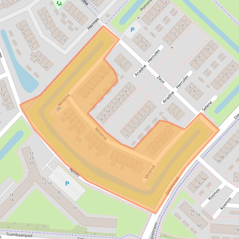 Kaart van postcodegebied 3225TN.