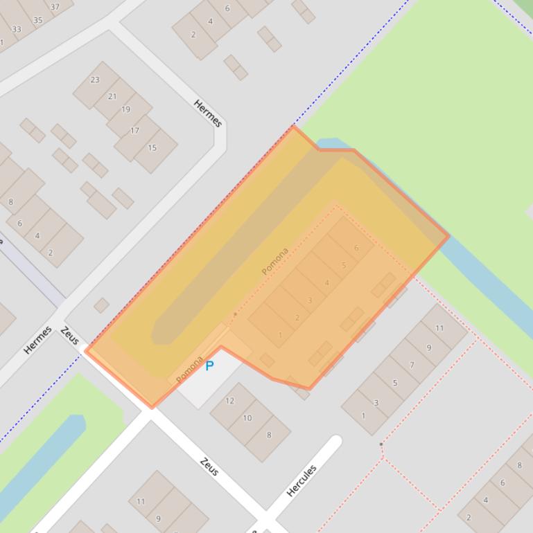 Kaart van postcodegebied 3225TP.