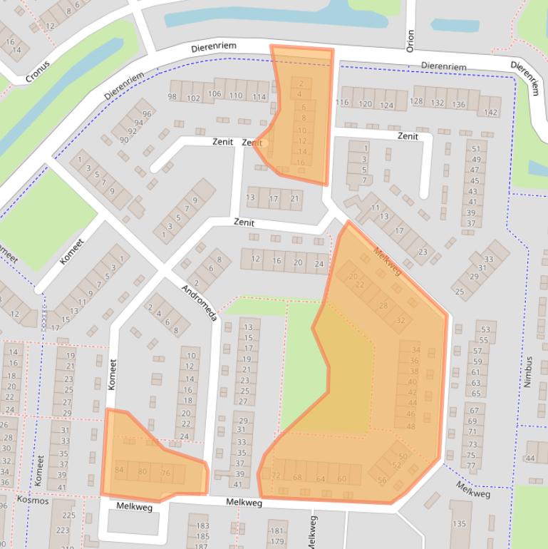 Kaart van postcodegebied 3225VE.