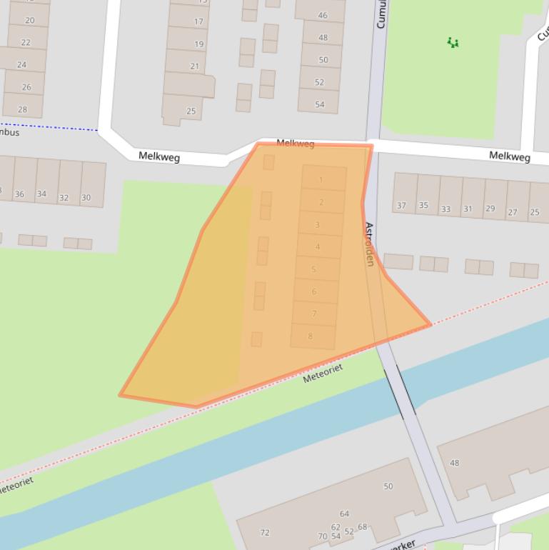 Kaart van postcodegebied 3225VJ.