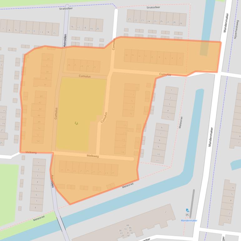 Kaart van postcodegebied 3225VK.