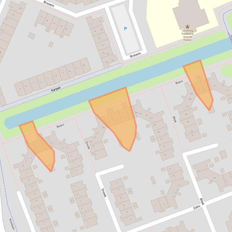 Kaart van postcodegebied 3225XA.