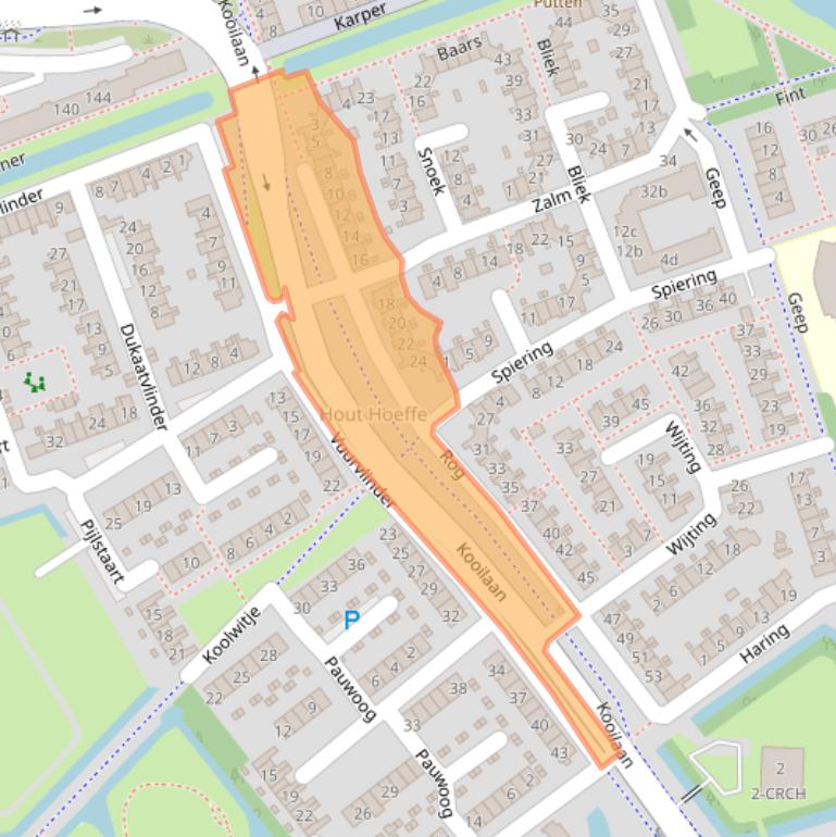 Kaart van postcodegebied 3225XG.
