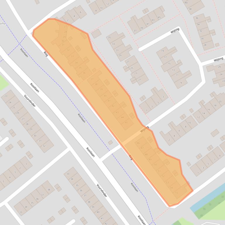 Kaart van postcodegebied 3225XH.
