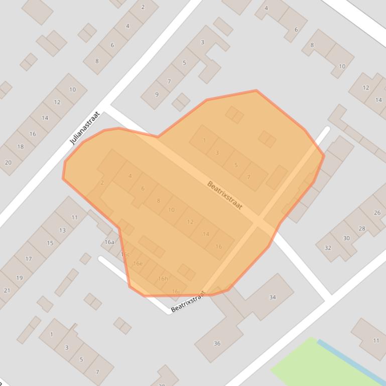 Kaart van postcodegebied 3227AD.