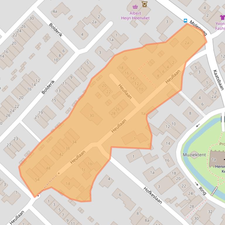 Kaart van postcodegebied 3227AJ.