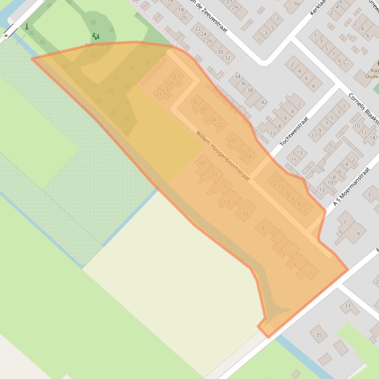 Kaart van postcodegebied 3227AW.