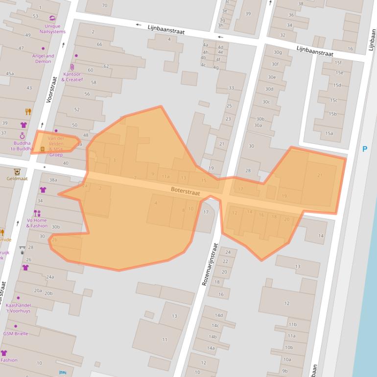 Kaart van postcodegebied 3231AB.