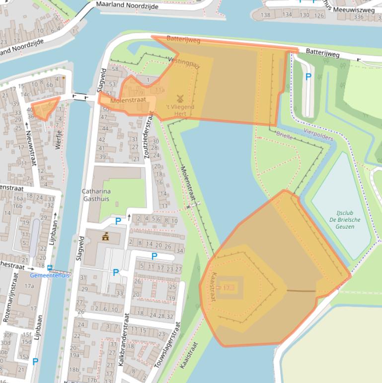 Kaart van postcodegebied 3231AJ.