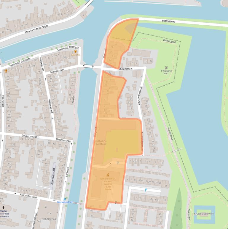 Kaart van postcodegebied 3231AP.