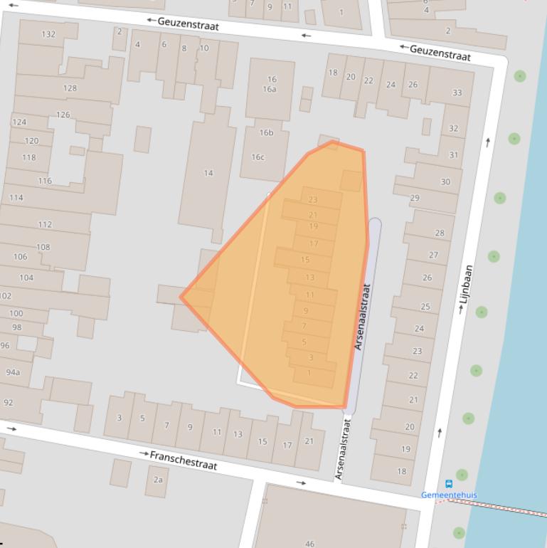 Kaart van postcodegebied 3231AX.