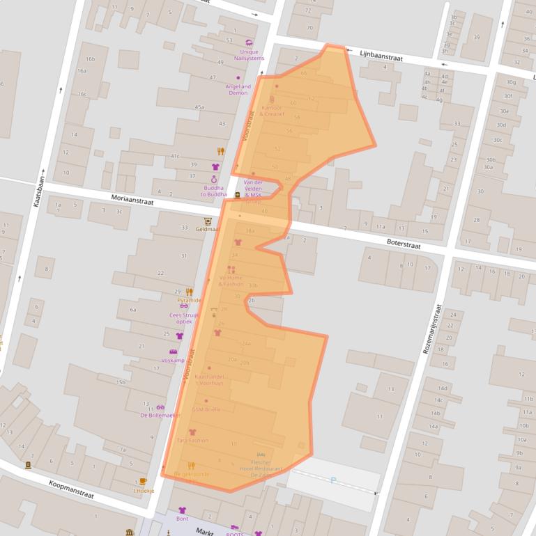 Kaart van postcodegebied 3231BJ.
