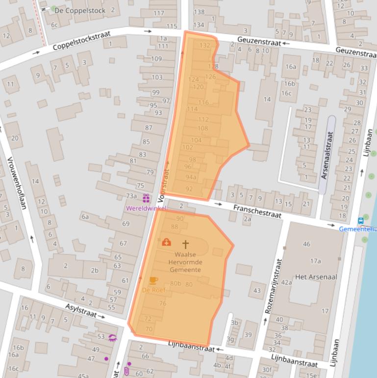 Kaart van postcodegebied 3231BK.