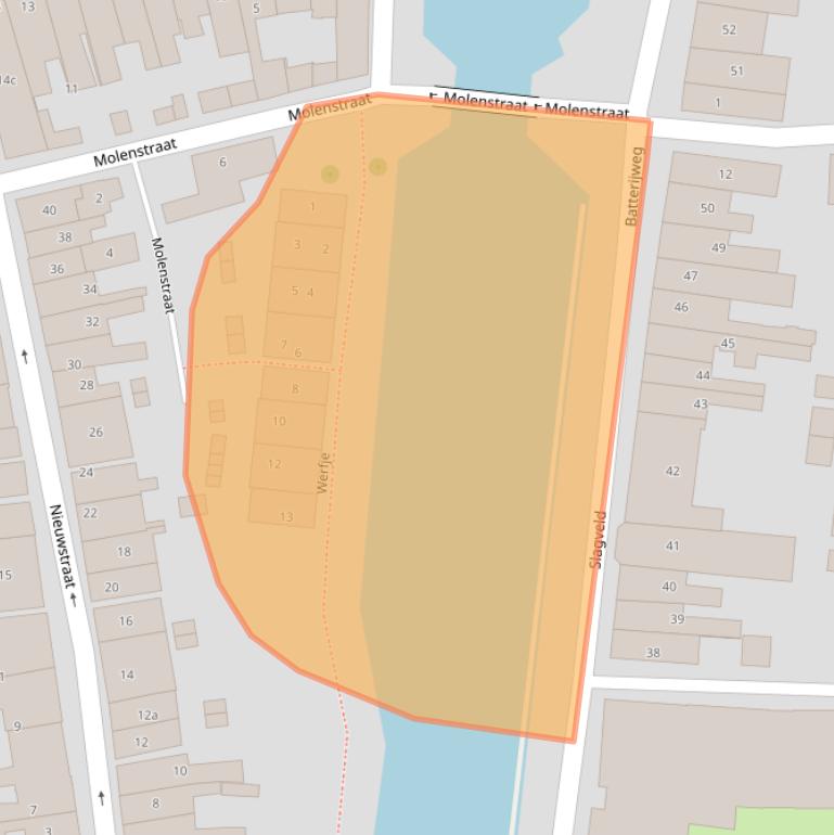 Kaart van postcodegebied 3231BM.