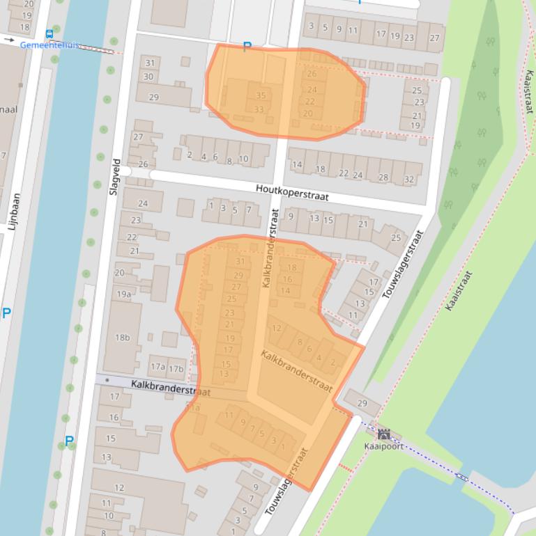 Kaart van postcodegebied 3231BT.