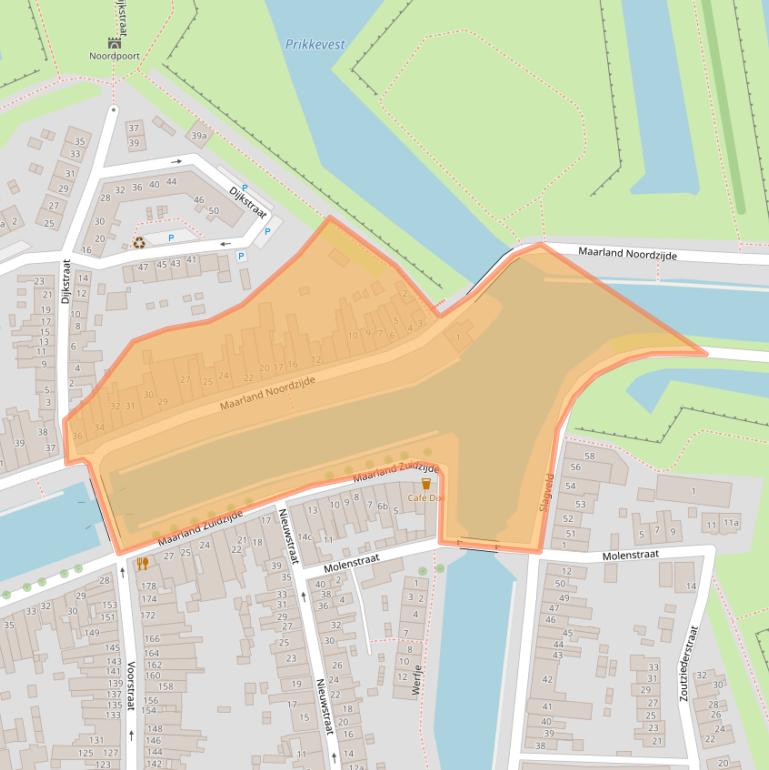 Kaart van postcodegebied 3231CE.