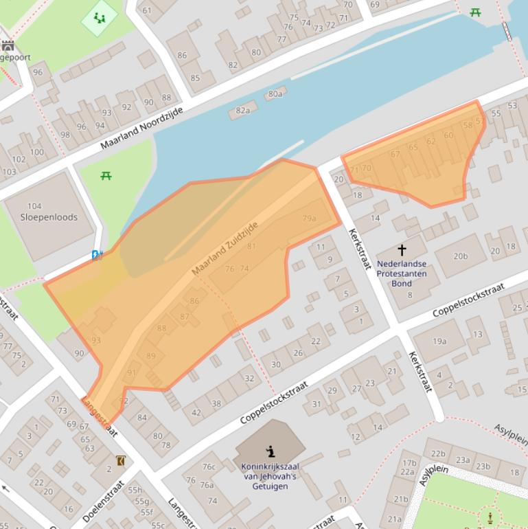 Kaart van postcodegebied 3231CL.