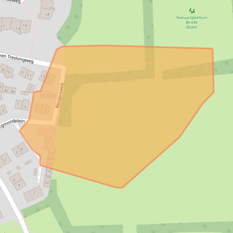 Kaart van postcodegebied 3231CN.