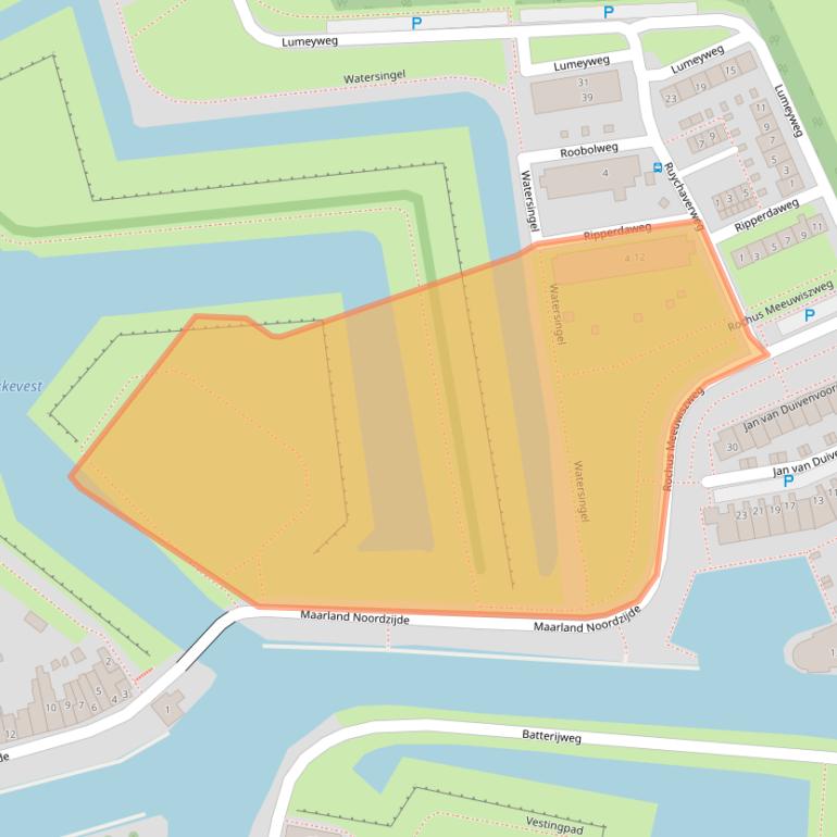 Kaart van postcodegebied 3231CP.