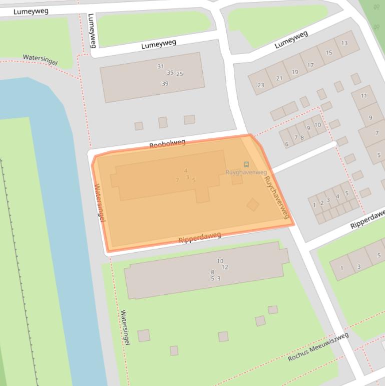 Kaart van postcodegebied 3231CR.