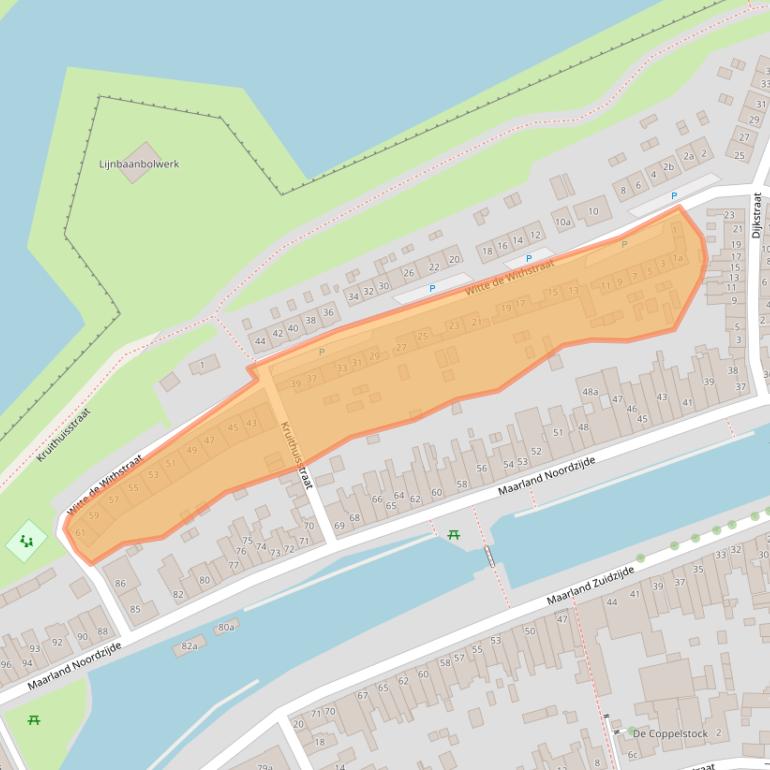 Kaart van postcodegebied 3231CX.