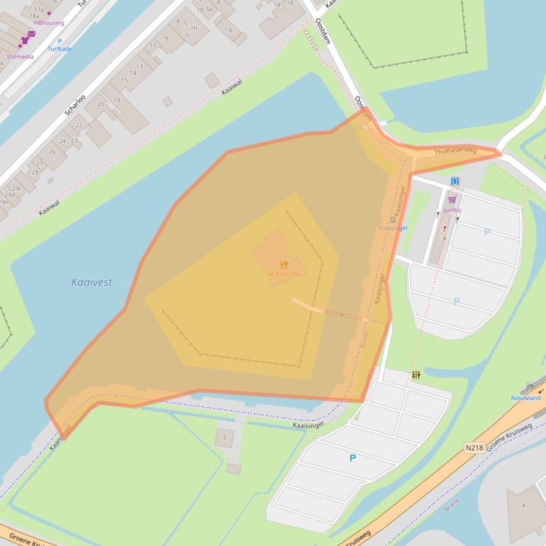 Kaart van postcodegebied 3231KB.