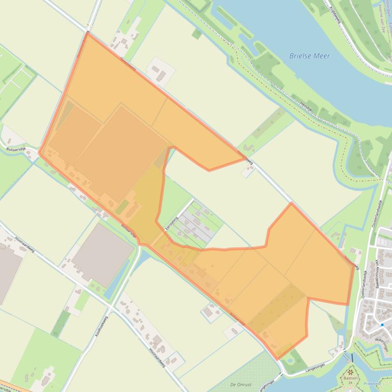 Kaart van postcodegebied 3231LA.