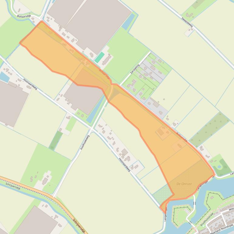 Kaart van postcodegebied 3231LB.