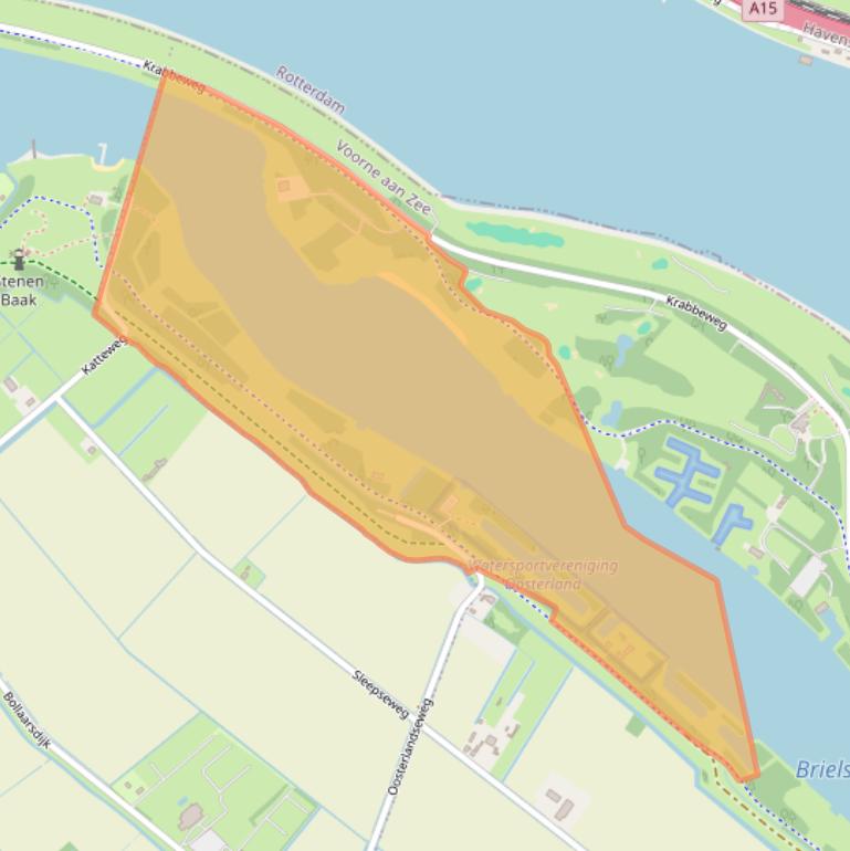 Kaart van postcodegebied 3231LC.