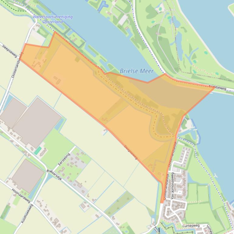 Kaart van postcodegebied 3231LG.