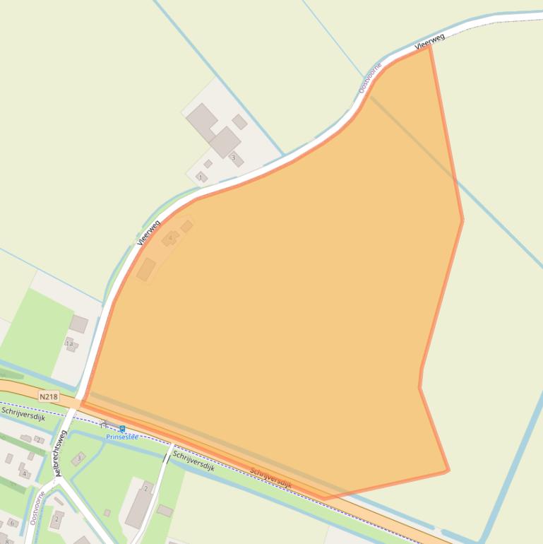 Kaart van postcodegebied 3231LM.