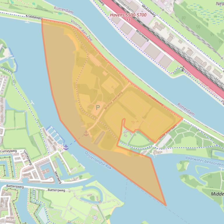 Kaart van postcodegebied 3231NA.