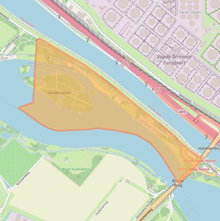 Kaart van postcodegebied 3231ND.