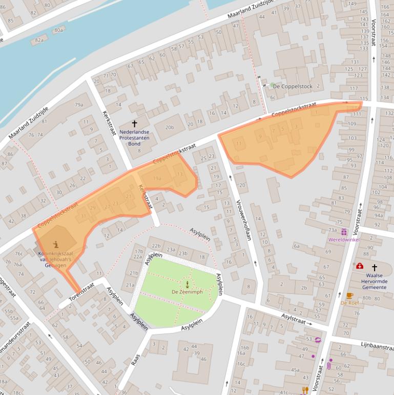 Kaart van postcodegebied 3231VC.