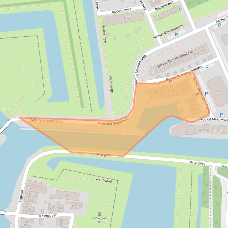 Kaart van postcodegebied 3231VX.