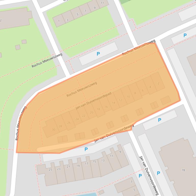 Kaart van postcodegebied 3231VZ.