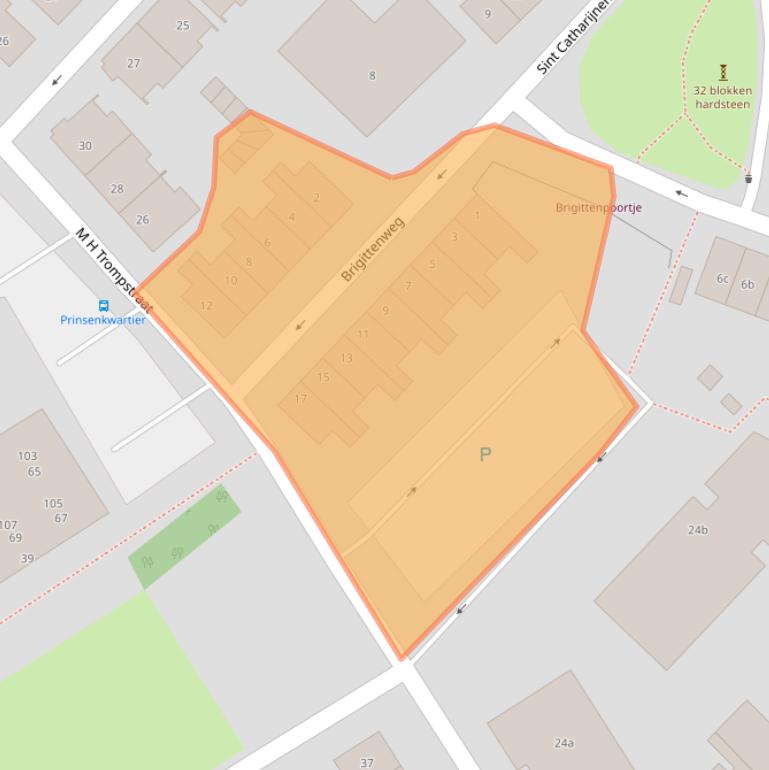 Kaart van postcodegebied 3231XA.