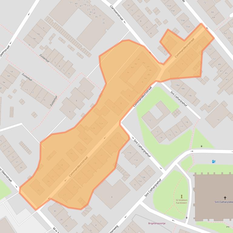 Kaart van postcodegebied 3231XD.