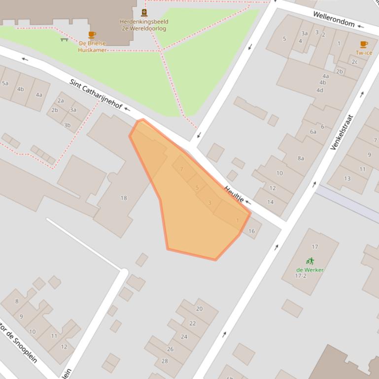 Kaart van postcodegebied 3231XH.