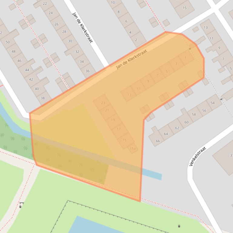 Kaart van postcodegebied 3231XJ.