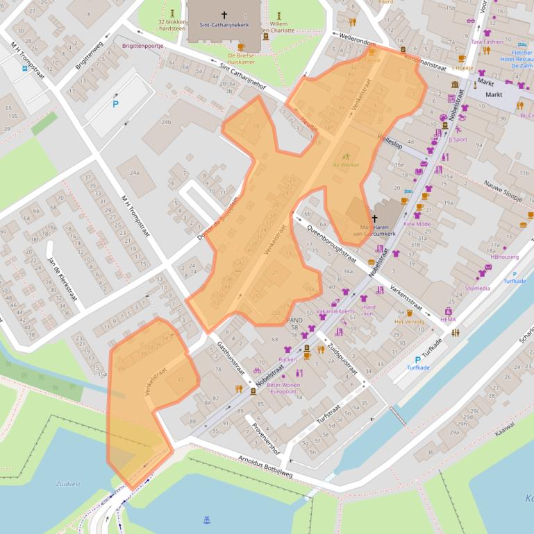 Kaart van postcodegebied 3231XT.
